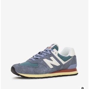 New Balance grey and teal 574